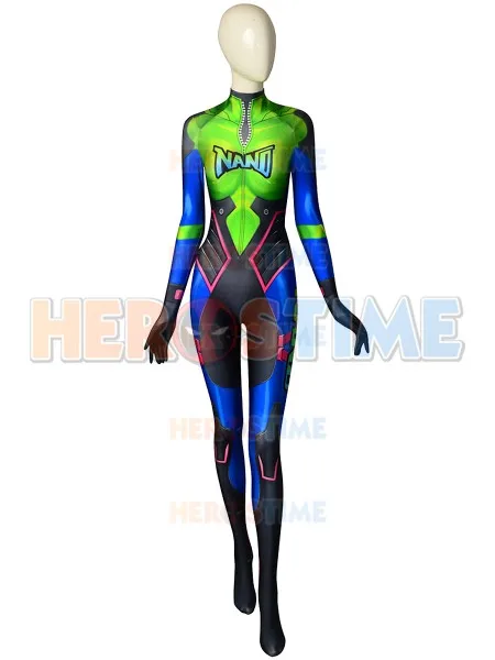 Женский комбинезон для косплея D.Va Nano Cola из спандекса с супергероями Zentai