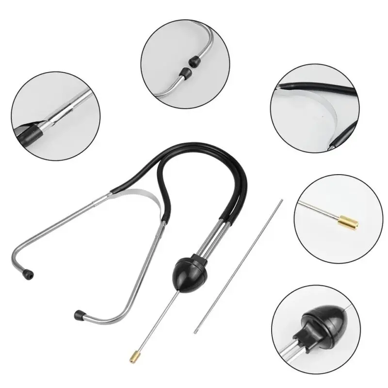 

Chromed-steel Car Abnormal Sound Diagnostic Device Mechanics Cylinder Stethoscope Automotive Hearing Tools Anti-shocked Durable