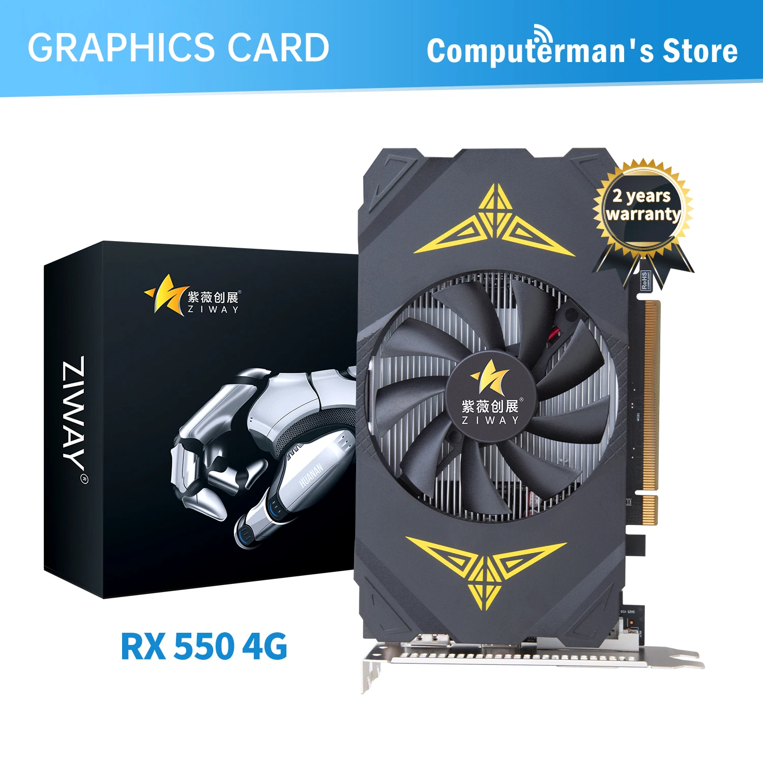 RX 550 4G Совершенно новые оригинальные графические карты бит GDDR5 HDMI-совместимые VGA DVI
