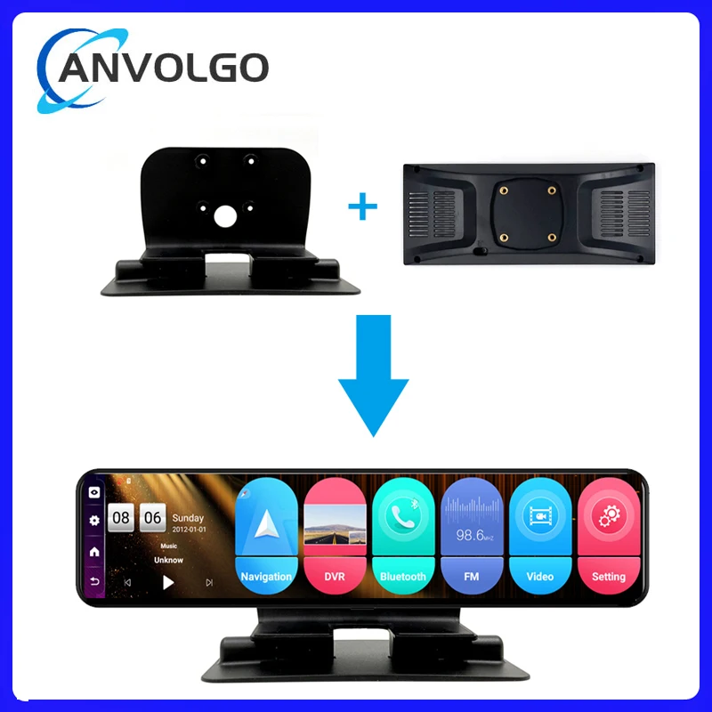 

Для 12-дюймовых креплений на зеркало заднего вида, центральная консоль, аксессуары для автомобиля, монтажная подставка из пластика