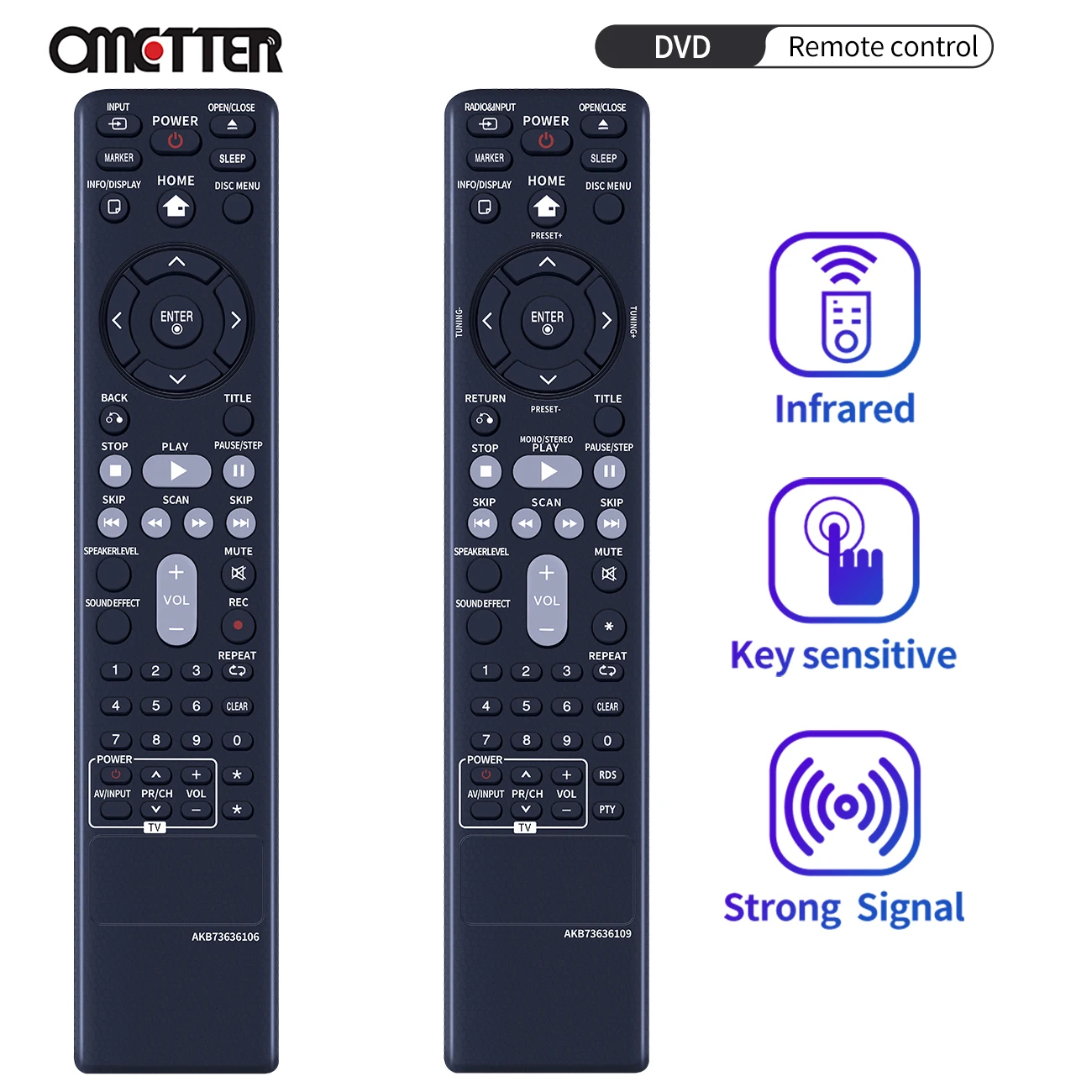 

AKB73636106 AKB73636109 Fit for LG DVD Home Theater Remote Control DH4230S S43S1-S S43S1-W DH4130S S43S3-S/W S43S3-W S43S1-W