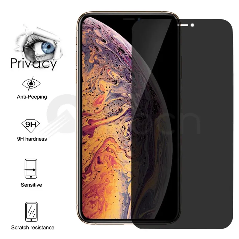 

Anti Spy Tempered Glass For iPhone 12 11 Pro XS Max X XR Privacy Screen Protector iPhone 8 7 6 6S Plus 5 5S SE Protective Glass