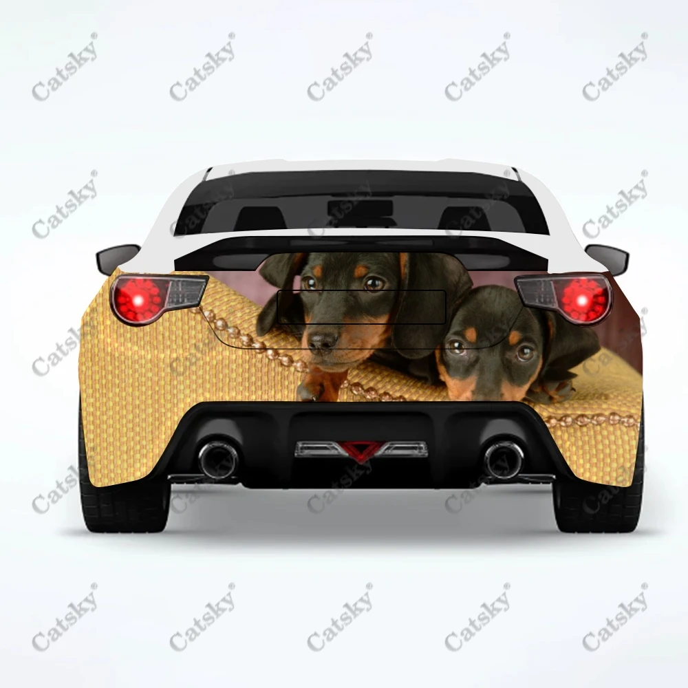 

Миниатюрные наклейки на автомобиль «такса», модификация заднего хвоста грузовика, картина подходит для грузовика, обезболивающая упаковка, аксессуары, наклейки