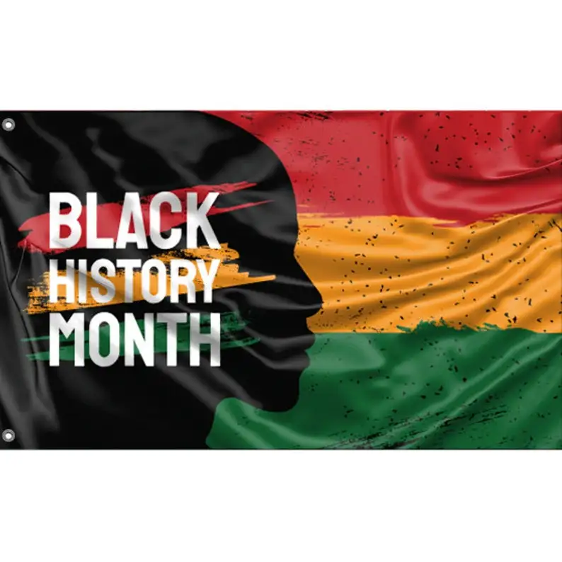 

Флаг с изображением месяца Black History | Уникальный дизайн печати | Высококачественные материалы Hiqh | Размер-3x5 футов/90x150 см