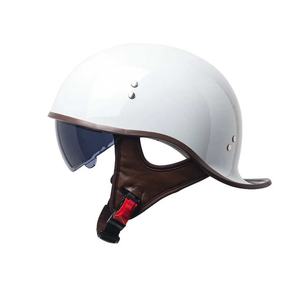 

Adult Retro Classic Open Half Face Motorcycle Baseball Cap Helmet Vintage Motorbike Scooter Riding Crash Casco Moto Helmet