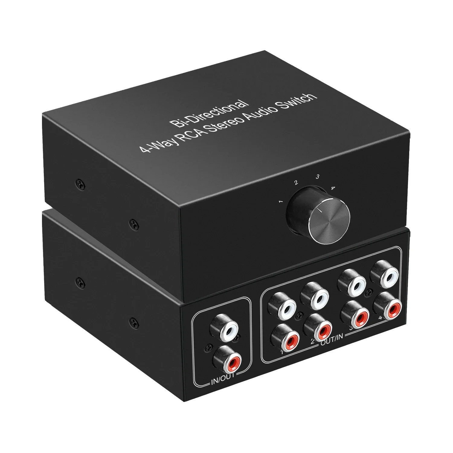 Новый двунаправленный 4-полосный стерео аудиопереключатель RCA 1 в 4 выхода или