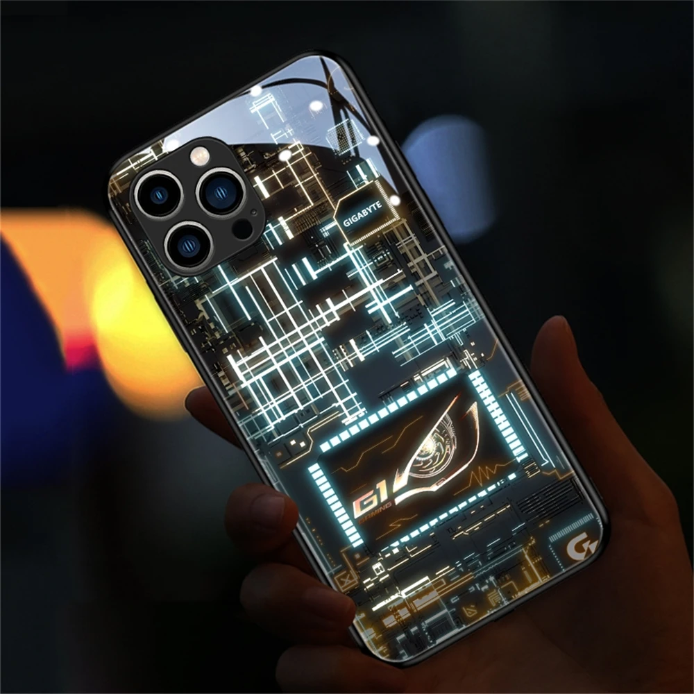 Фото Роскошный чехол для телефона со светодиодной подсветкой и вспышкой для Samsung S25 S24 S23 S22 S21 S20 FE Note 10 Plus 20 Ultra A54 №4