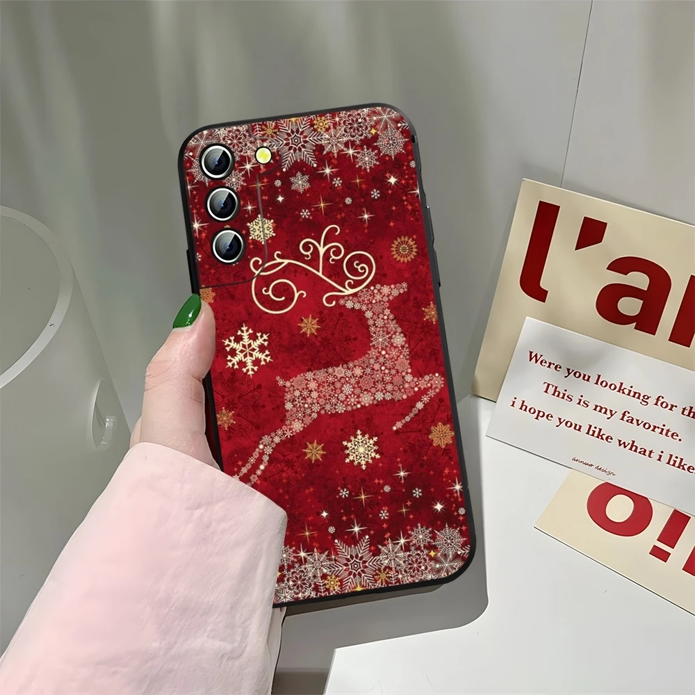 Чехол для телефона с подсветкой оленя и рождественской елкой Samsung Galaxy S23 S22 S24 S25 S21