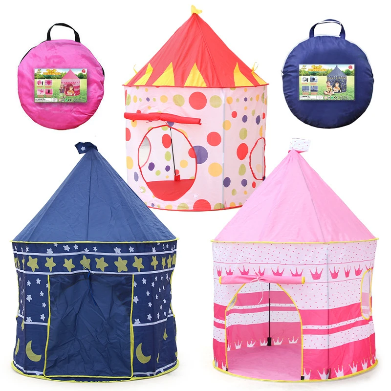 

Children's Tent Foldable Tipi For Kids Baby Play House Wigwam Princess Castle Teepee Kids Hang Flag Tent Children's Room Toy