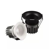 anti glare recessed led cob downlight 7w 10w 12w15w dimmable 110v 220v ceiling light spotlight indoor lighting