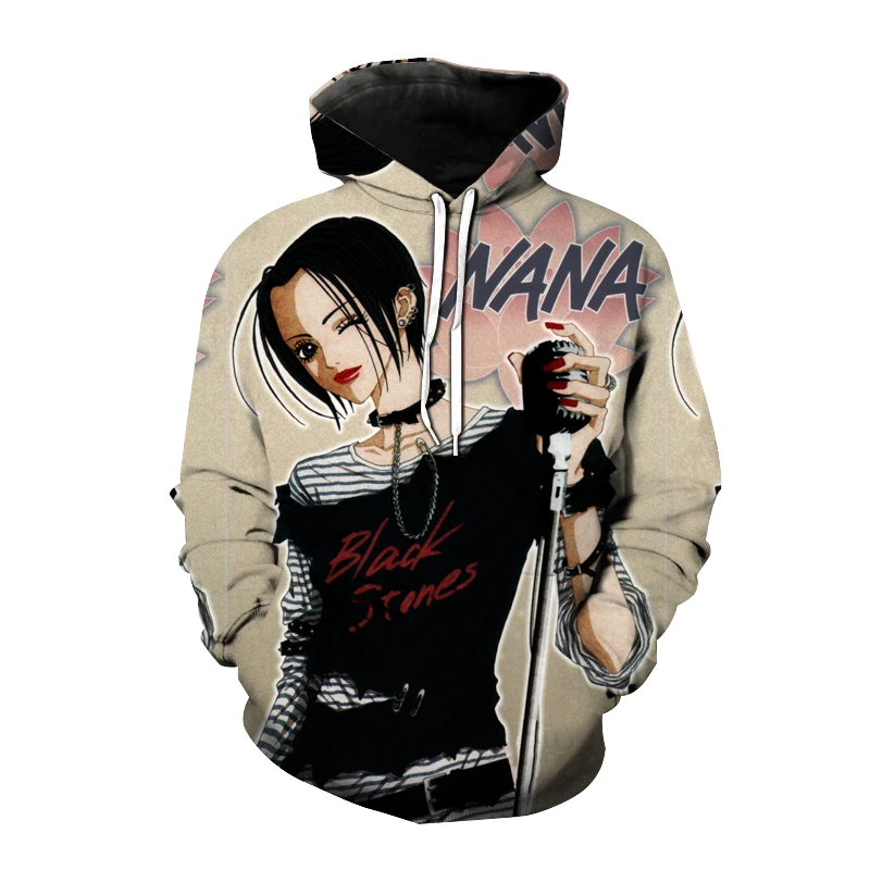 

Anime Nana Osaki Cosplay 3D Hoodie Men Women Hoodies Sweatshirts Streetwear Pullover Harajuku Loose Girls kids Women Clothing