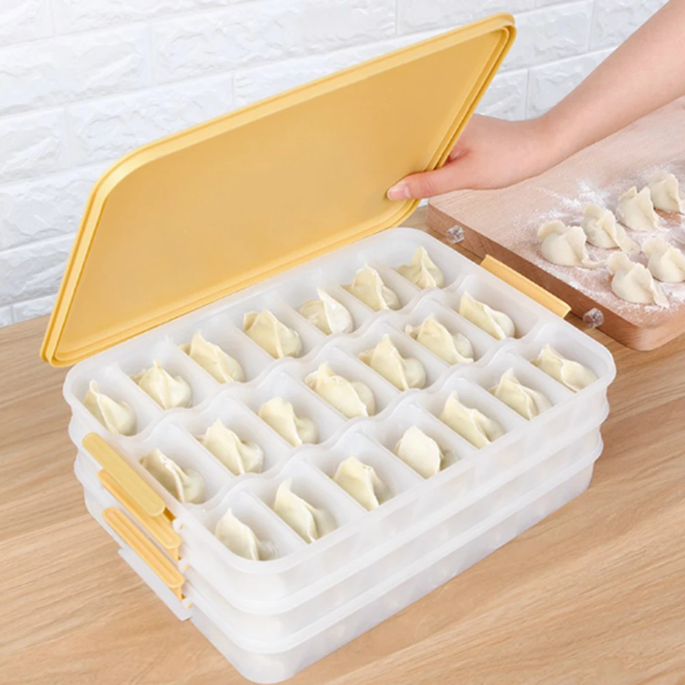 

Refrigerator Food Storage Box Kitchen Accessories Organizer Fresh Box Dumplings box Egg Holder