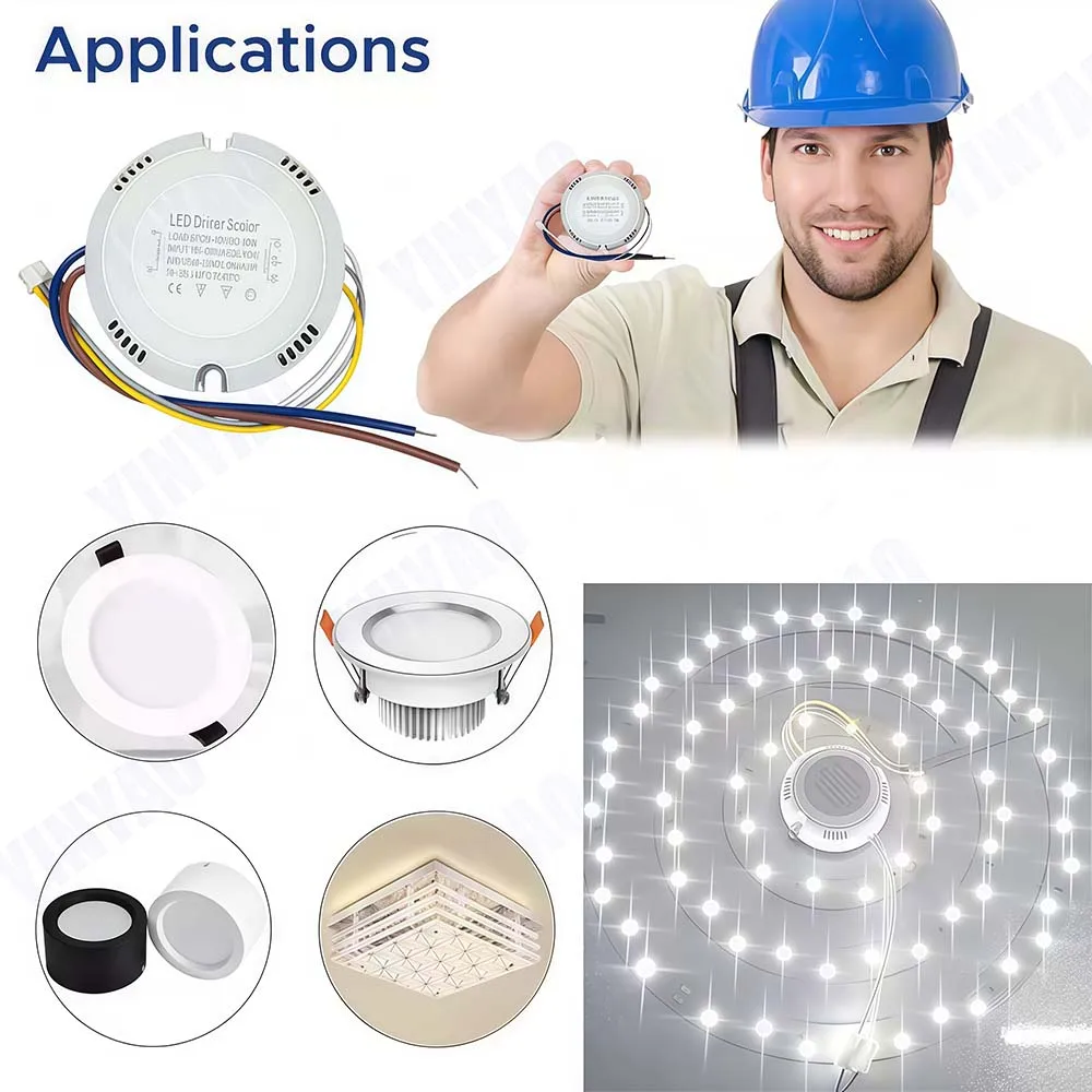 Фото 2-5 шт. LED-драйверы, ток 280 мА, 8-24 Вт/20-40 Вт, блок питания для потолочных светильников, двухцветные, 2-контактные, 3-контактные, трансформаторы для освещения, AC165-265В №2