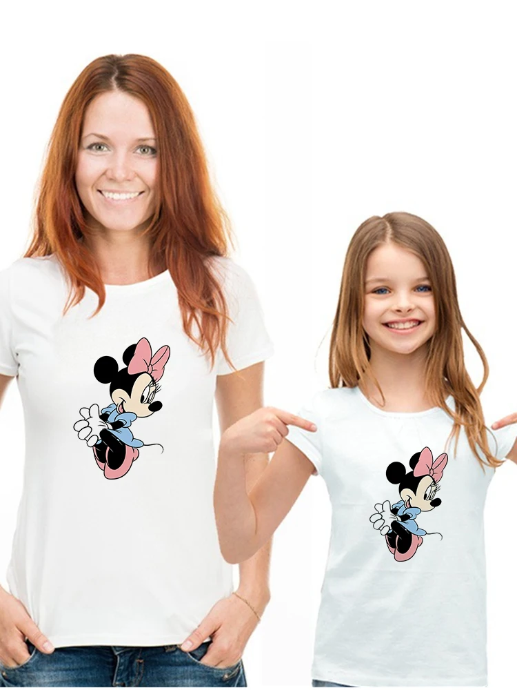 

Disney Minnie Mickey T Shirts New Products All-Match Family Look Outfits Parent Child Tshirts Sweet Trendy Minnie Modern Tshirts