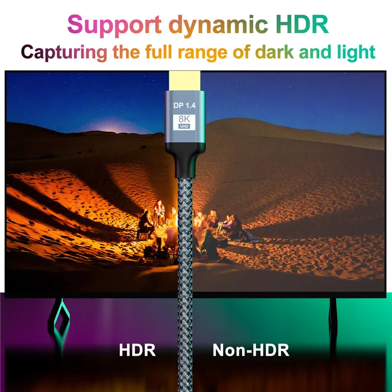 8K порт дисплея 1 4 кабель DP удлинитель двусторонние высокоскоростные видеокабели