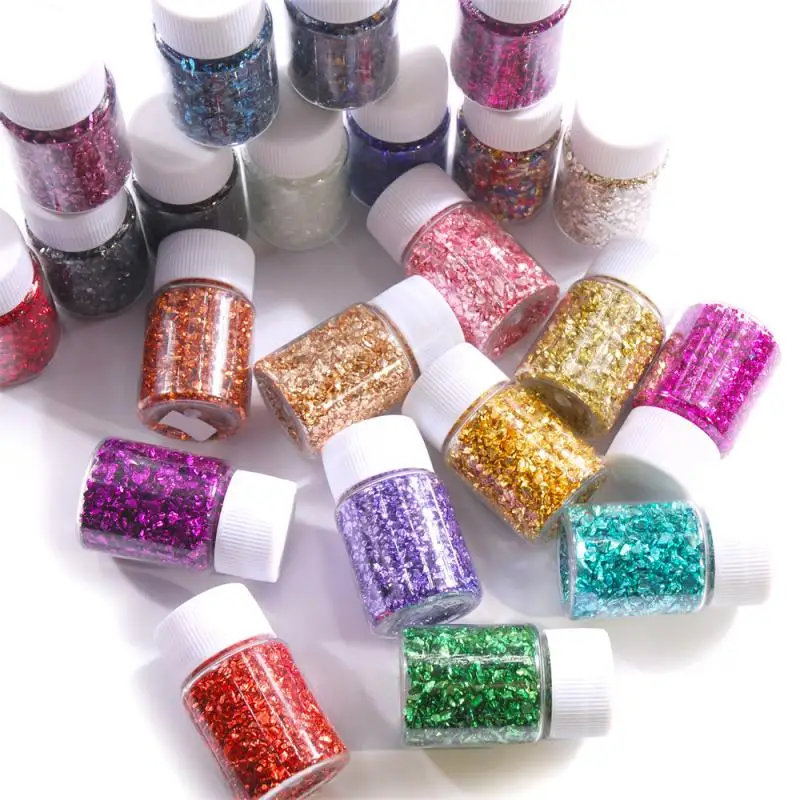 

Nail Decoration Colorful Acrylic Irregular Epoxy Resin Crystal Beauty Nail Accessories 35g Crushed Stone Particles Shimmer Glass
