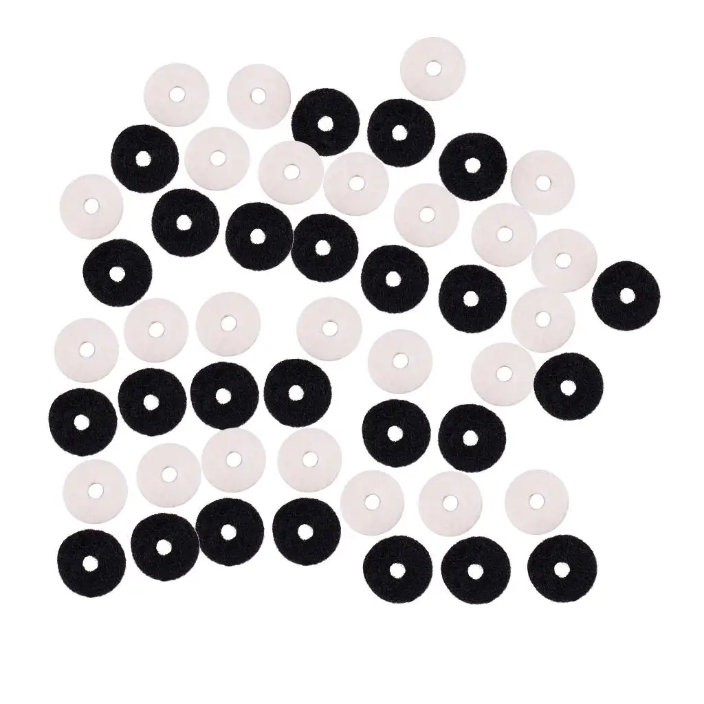 

Pack/50pcs Felt Guitar Bass Washer Gaskets DIY Dia. 13mm/0.51inch