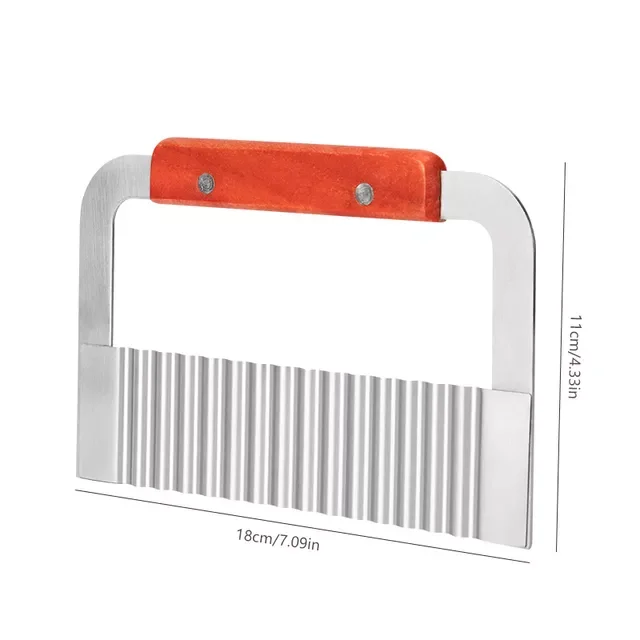 

Steel Potato Chip Slicer Dough Vegetable Fruit Crinkle Wavy Slicer Knife Potato Cutter Chopper French Fry Maker Tools