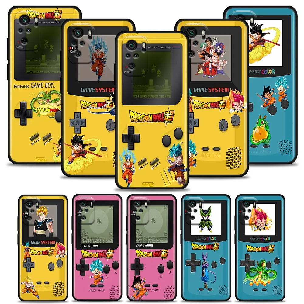 

Phone Case for Redmi 10 9 9A 9C 9i K20 K30 K40 Plus Note 10 11 Pro Case Soft Silicone Cover Game-Boy Anime Dragonball Son Goku