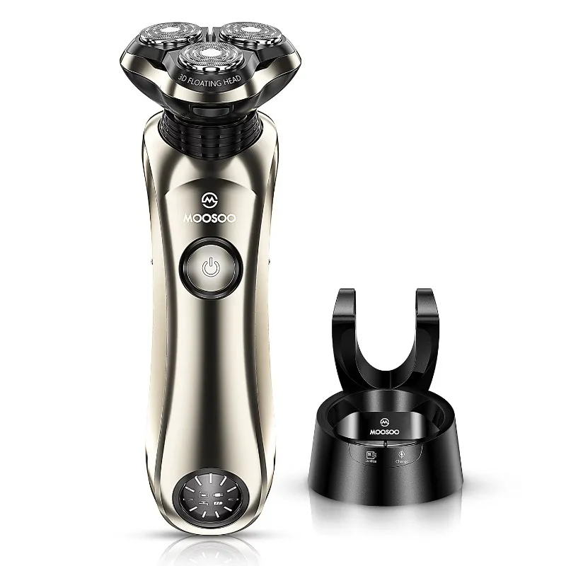 

MOOSOO Electric Razor, Wet Dry Waterproof Shaver for Men