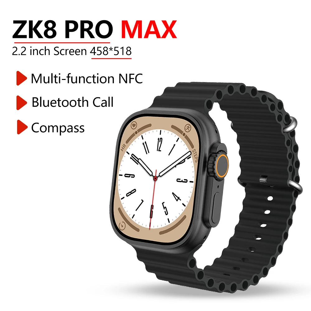 

Смарт-часы ZK8 Pro Max Ultra Series 8, 2,2 дюйма, IP68, с компасом