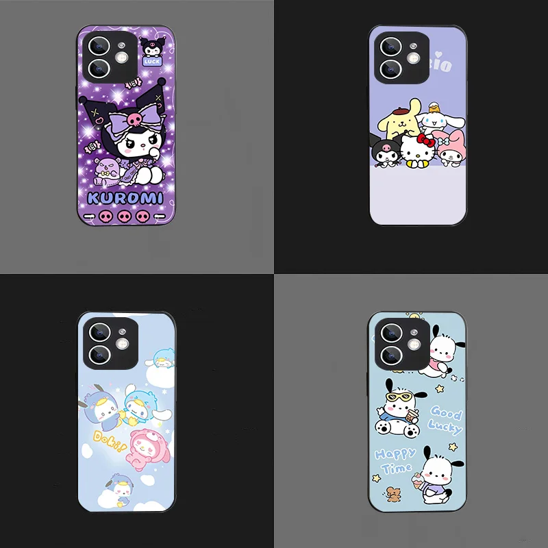 WRB-22 Pompompurin Black Flexible TPU Case For OPPO A73 74 76 77 78 80 83 93 96 94 F15 Find X3 X5 Pro Neo