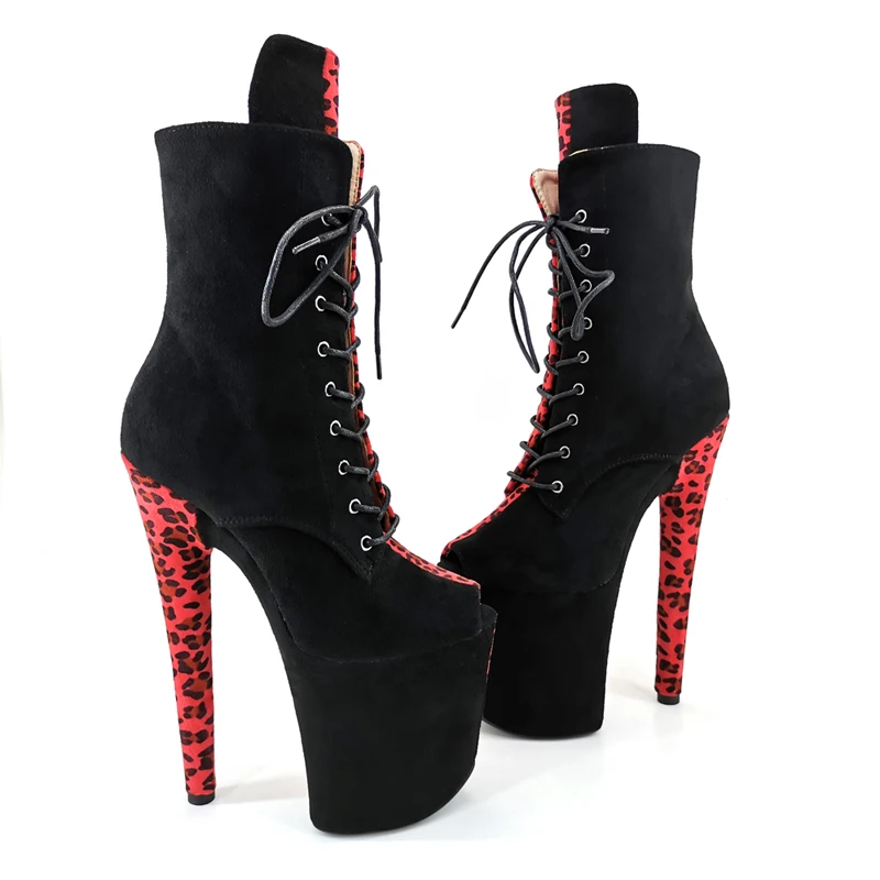 Leecabe 20cm/8inches Suede  upper Fashion  High Heel platform   Pole Dancing boots