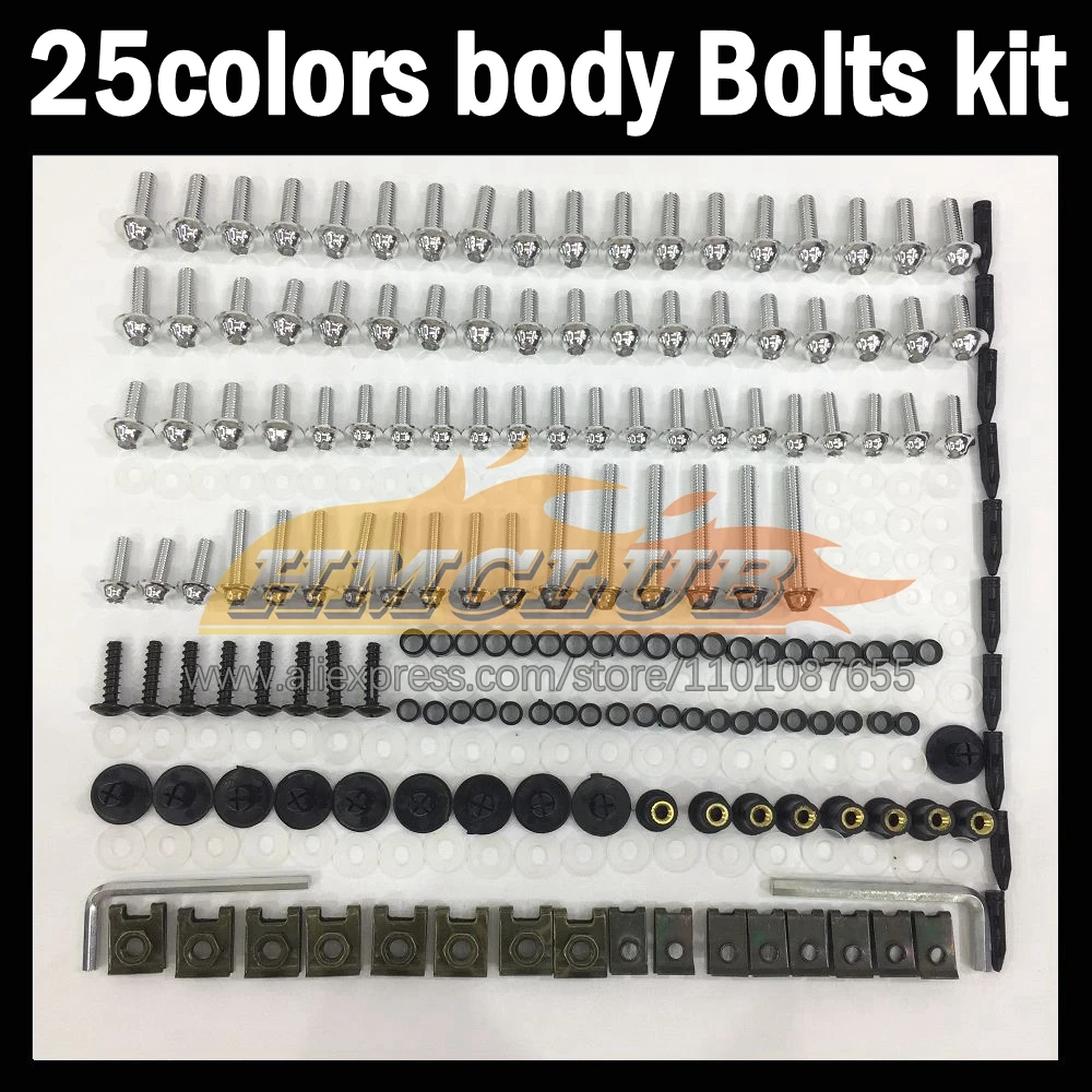 

268ps Full Screws Kit Body bolt For YAMAHA FZR400R FZR 400R FZR 400 FZR400 R RR 86 87 88 1986 1987 1988 Fairing bolts screw NutS