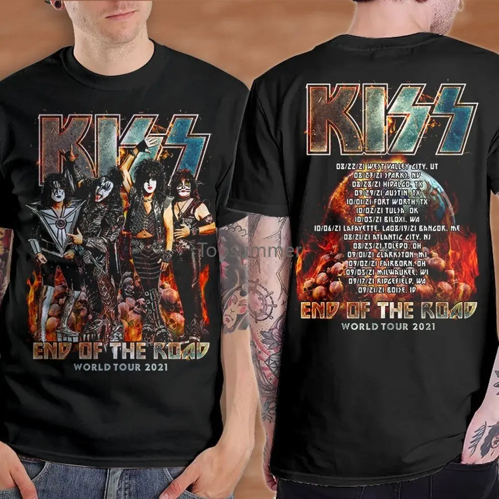 

World Tour Kiss - End Of The Road Tour 2021 T-Shirt Rock Music S-5Xl Dwk139