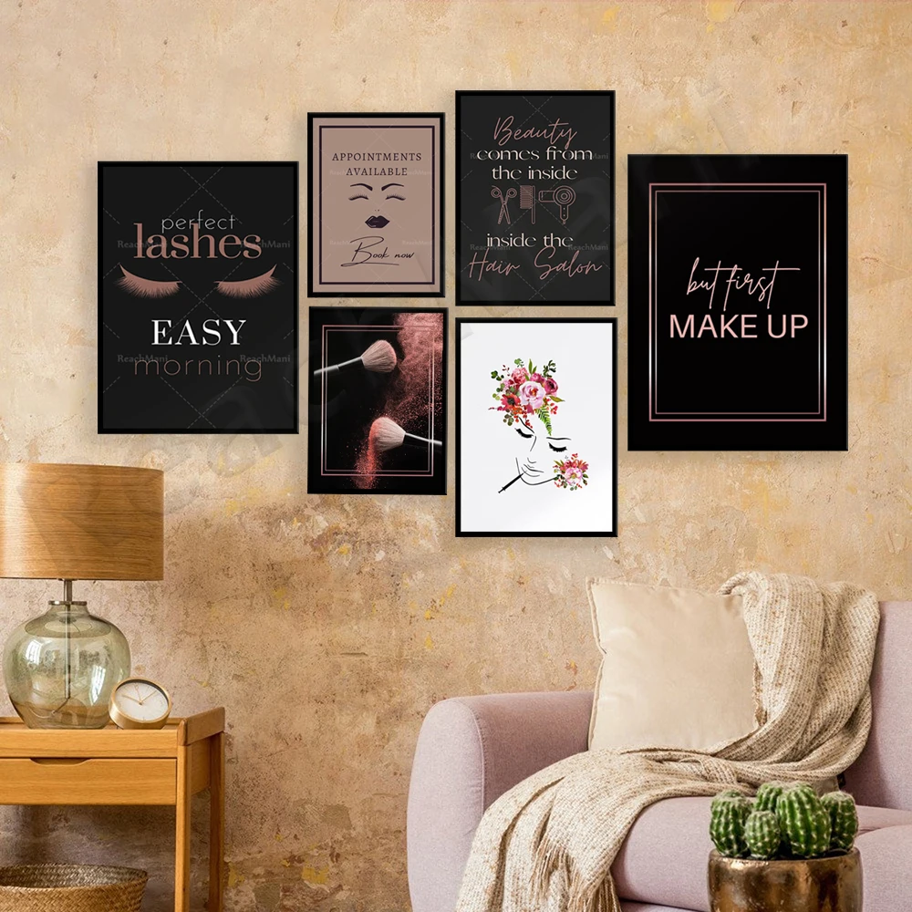 

Парикмахерская инъекция ресниц губ наполнители для губ настенная Картина на холсте в скандинавском стиле фотография, спа