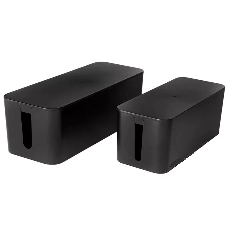 

Cable Management Box Cable Organizer Box Cord Hider Box To Hide Surge Protector Cover on Desk or Floor Dust Proof Black White