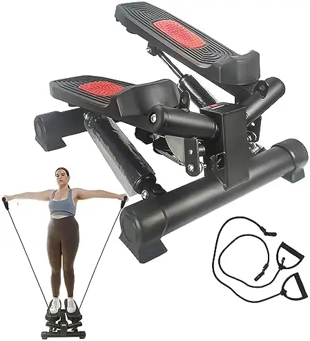 

Steppers for Exercise,Stair Stepper with LCD Monitor,Resistance Bands,Mini Stepper with 300LBS Loading Capacity,Portable Stair S