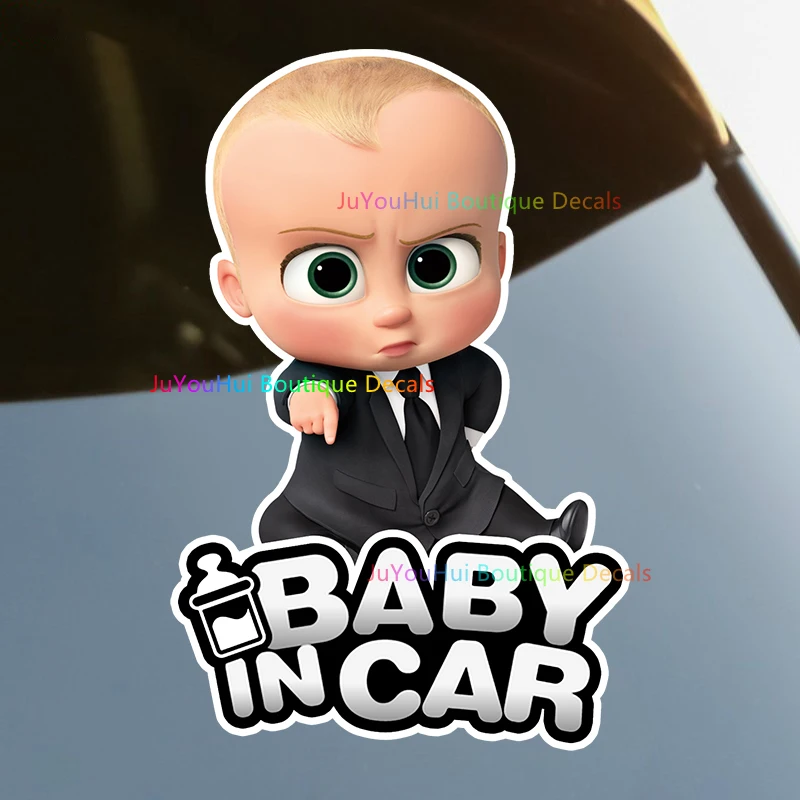 

JuYouHui Exterior Accessories Decal Baby In Car Cartoon Funny Baby on Board Vinyl Stickers Waterproof Decors on Bumper Window