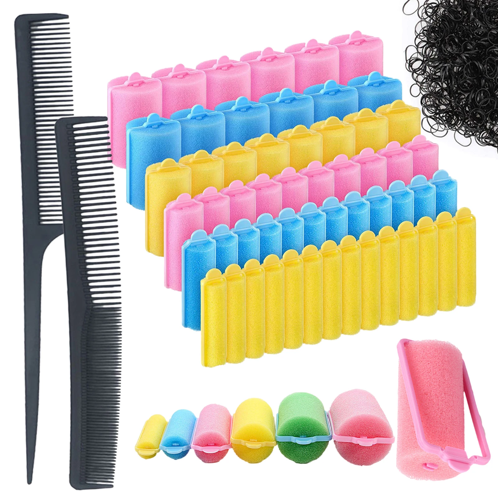 Ful Hair Rollers Hair Styling Foam Hair Roller Diy Hair Styl