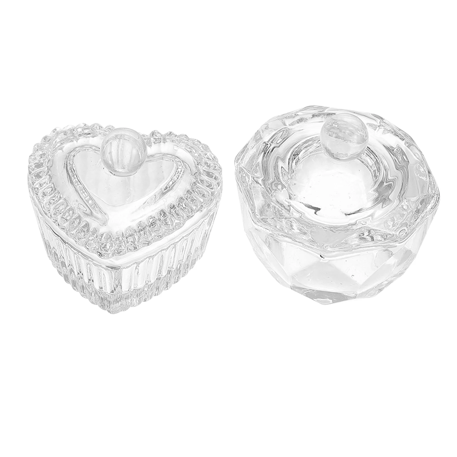 2 шт. хрустальная чашка для ногтей мини-кристаллы инструменты прозрачный