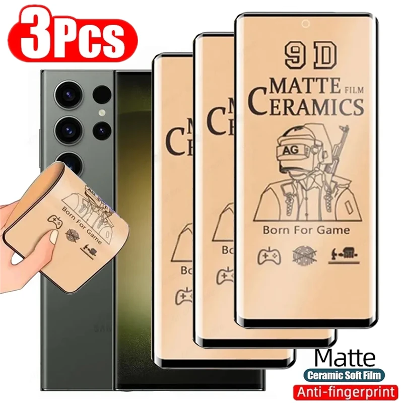 

3Pcs 9D Matte Ceramic Film For Samsung S22 S21 S23 Ultra S20 FE S9 S8 S10 Plus Screen Protector For Galaxy Note 20 Ultra 10 S10E