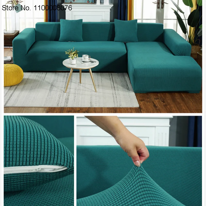 

L-Shaped Sofa Cover Polar Fleece Fabric Sectional Plush Sofa Covers Cheap All-Include Sofa Slipcovers Anti-pet Couch Cover