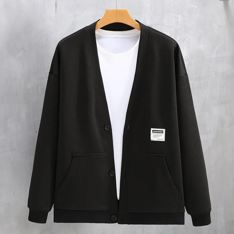 Мужская модная повседневная трикотажная Свободная куртка 160 кг новинка весны и