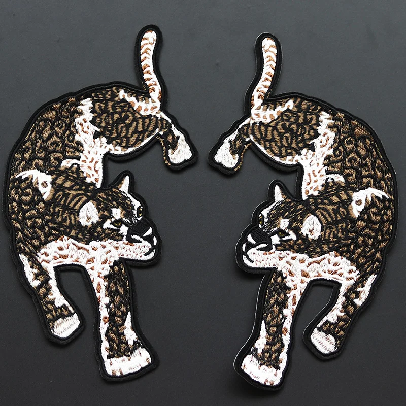 

22*12.8CM New Spotted Leopard Patch Stick-On Embroidery Children's Clothing DIY T-shirt Decorative Sticker