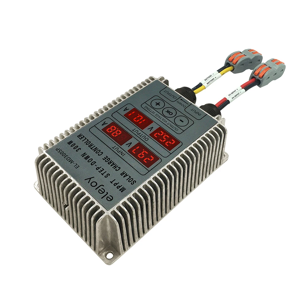 

200/300/400W MPPT Step-down Real-time Tracking Solar Battery Recharging Controller LED Display 10~30V Output Voltage Dustproof
