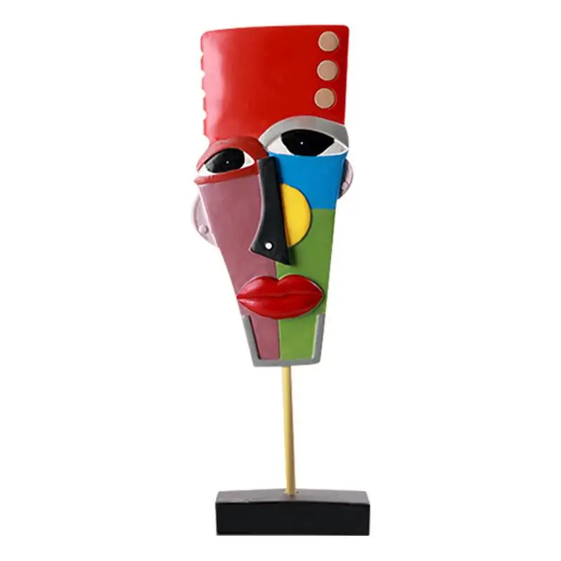

Abstract Sculpture Resin Desk Face Statues Decorative Resin Craft Ornament For Desktop Living Room Study Shelf Decor
