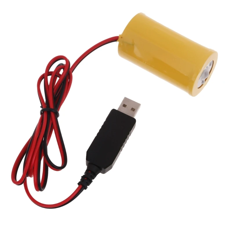 USB 5V2A к LR20 D 1 5V1A фиктивный аккумуляторный кабель питания для газовой плиты факела