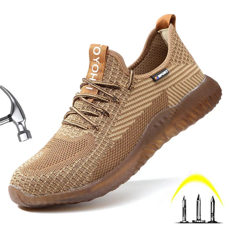 

Men Work Safety Shoes Anti-puncture Working Sneakers Male Indestructible Work Shoes Men Boots Lightweight Men Shoes Safety Boots