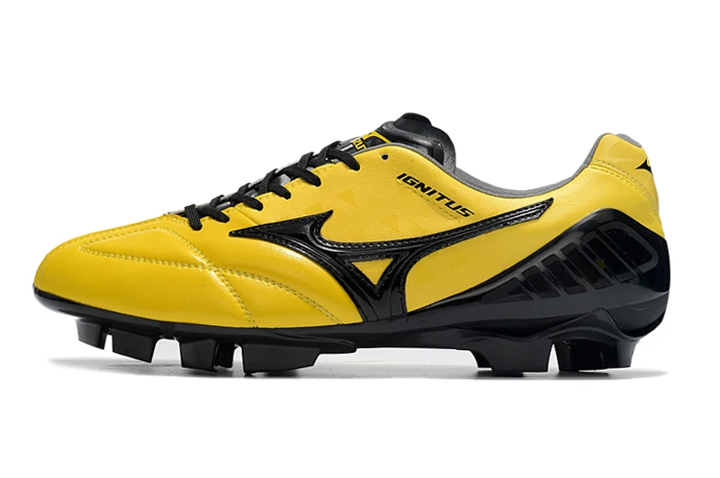 Authentic Mizuno Creation Wave Ignitus FG Men's Sports Shoes Mizuno Outdoor Sneakers Yellow/Black Color Size Eur 40-45
