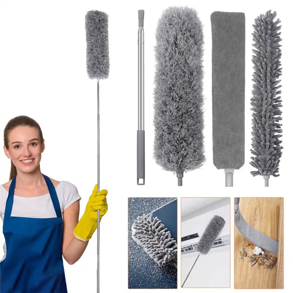 

Microfiber Duster Long Extendable Duster Cleaner Brush Telescopic Catcher Mites Gap Dust Removal Dusters Home Cleaning Tools