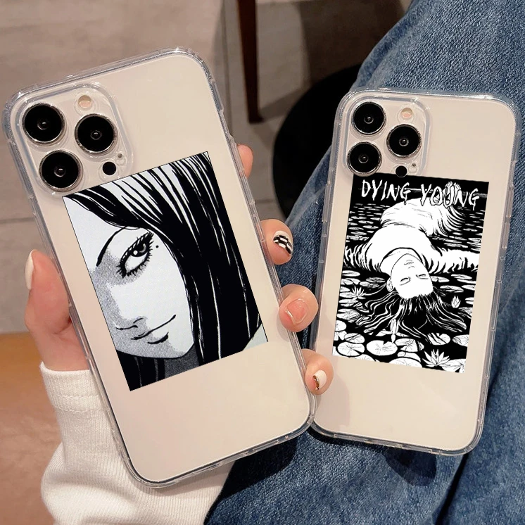 

Junji Ito Anime Phone Cases For iPhone 11 12 13 Mini SE 2020 6 6S 7 8 Plus X XS XR Pro Max Cover Shell Clear Soft TPU