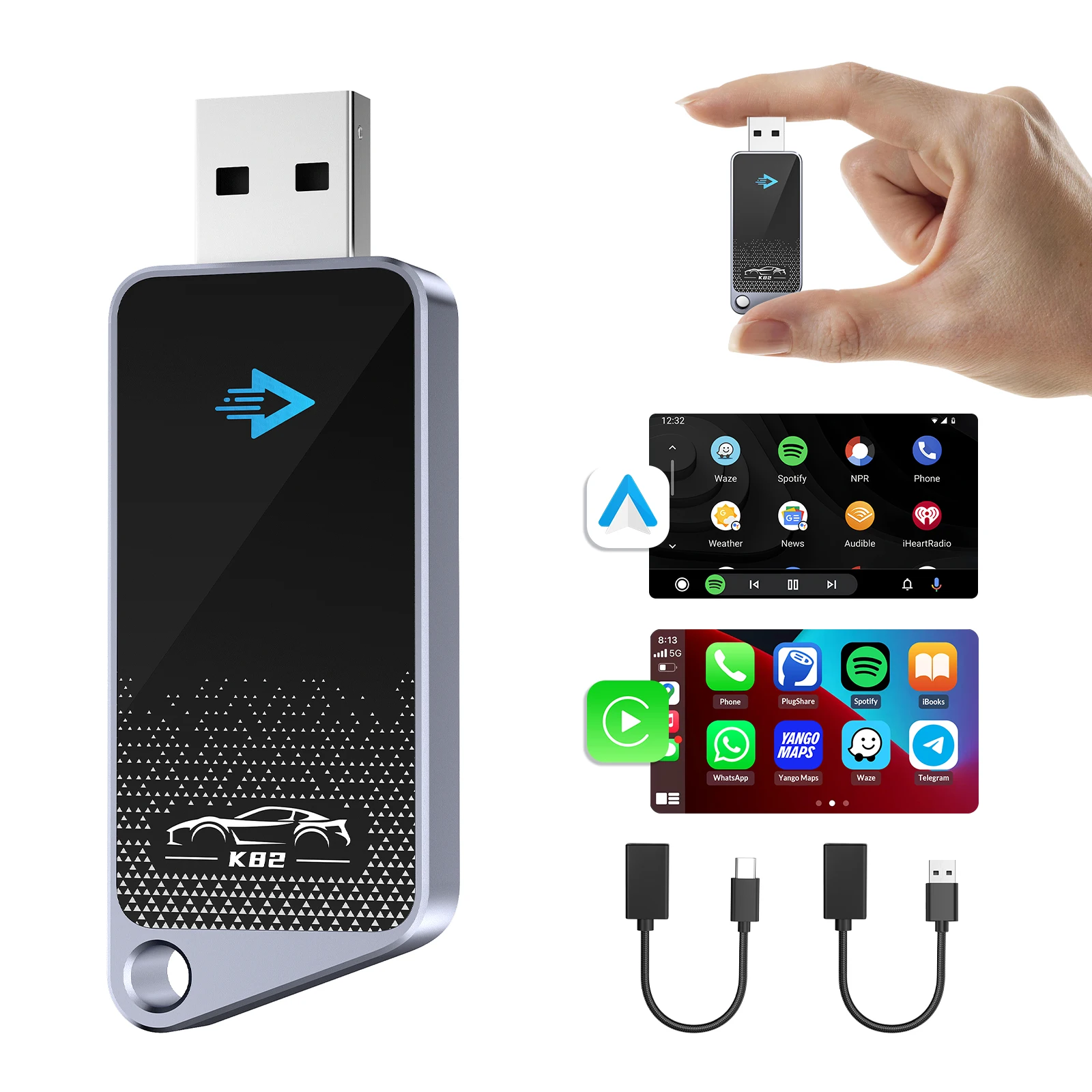 

2025 Мини-адаптер CarPlay И Android Auto С Проводным Подключением 2-в-1