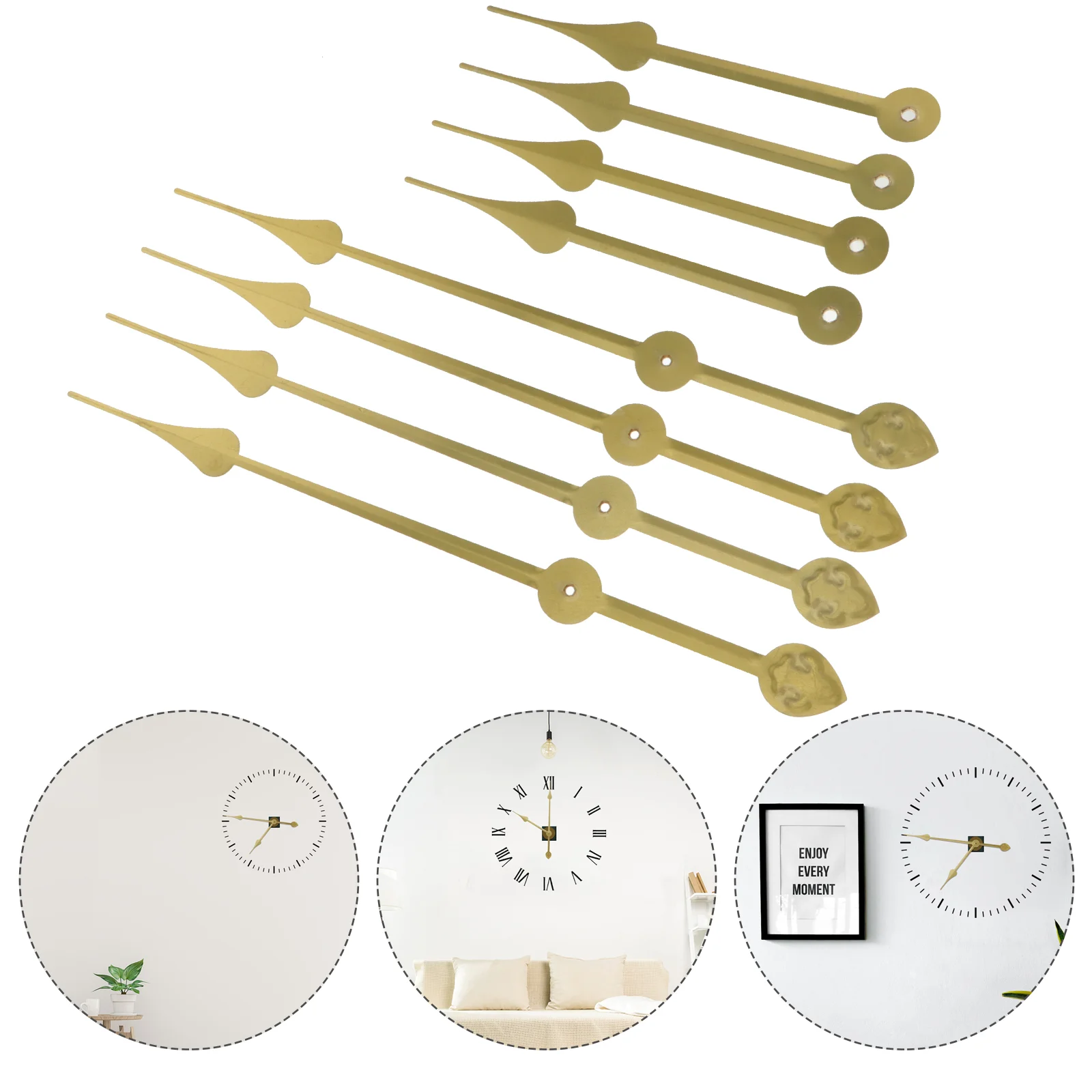 

4 Pcs Wall Clock Extra Wall Clock Clock Hands Kits Quartz Wall Clock Mechanism Aluminum Electric Clock Motor