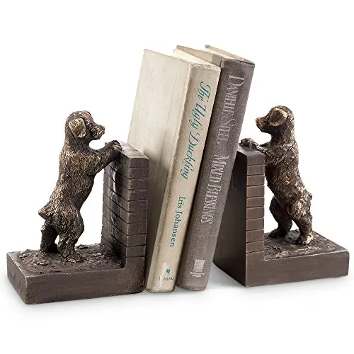 

Perky Peeking Puppy Bookends