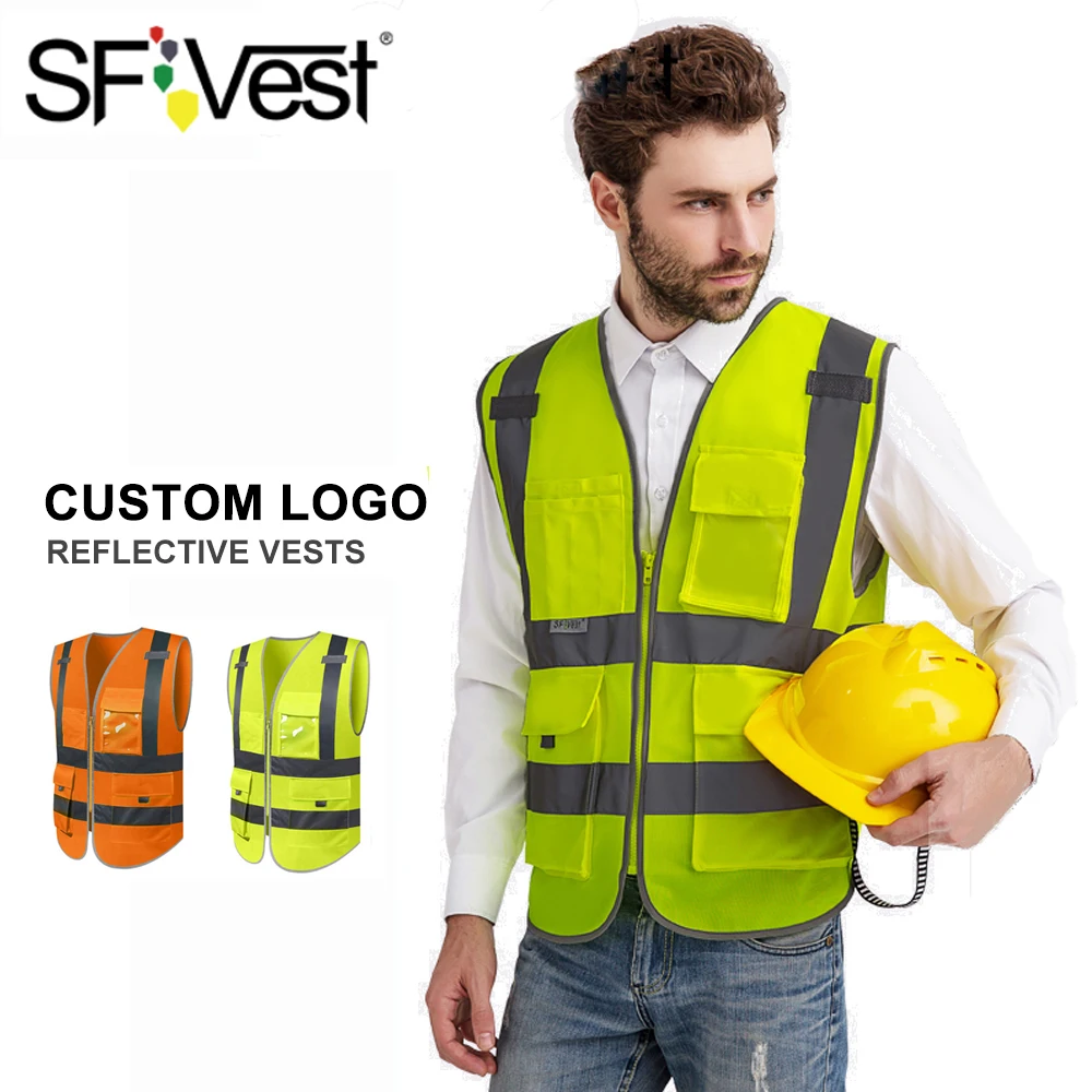 

Светоотражающий Жилет SFvest, дышащий сетчатый жилет, желтый жилет
